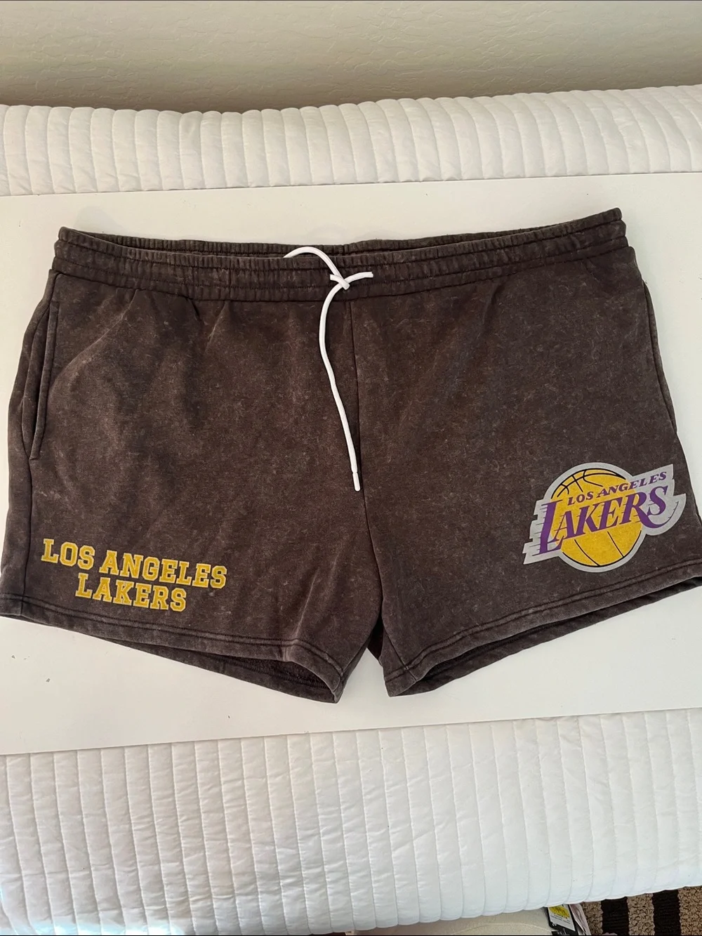 NBA Big Men's Graphic Fleece Shorts, Los Angeles Lakers Size 3XL Lakers Logo